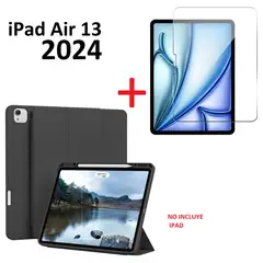 GENERICO - Funda Smart Cover + Mica Vidrio para iPad Air 13 M2 2024 A2898 A2899