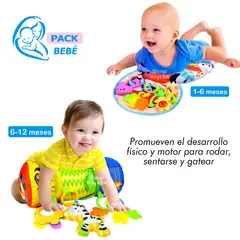 MEYING - Pack Niño - Cojín y Rodillo para la Estimulación Tummy Time