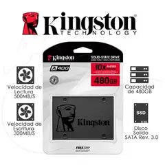 KINGSTON - Unidad sólido A400 - 2.5 Interno - 480GB