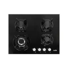 SOLE - COCINA ENCIMERA VIDRIO TEMPLADO SOLCO034 60CM 4 HORNILLAS