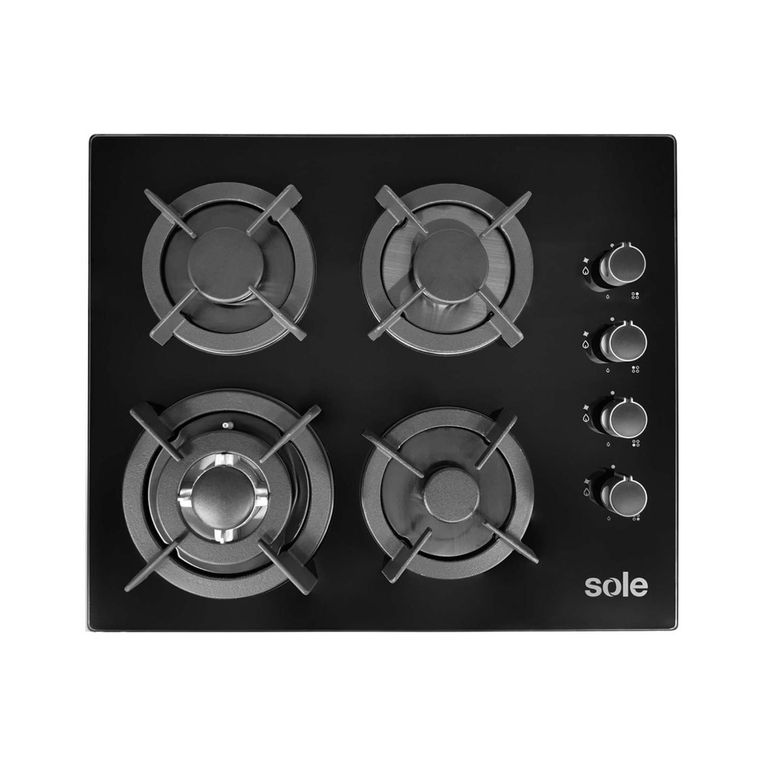 COCINA ENCIMERA VIDRIO TEMPLADO 	SOLCO068 60CM 4 HORNILLAS
