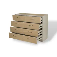 MUEBLES MACRUMO - Cómoda 8 Cajones Arena- Armado