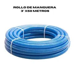 GENERICO - Rollo Manguera PVC de Succión y Descarga 3 pulg x50 metros