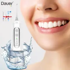 DAUER - Irrigador Bucal IPX7 Inalámbrico Portatil Limpieza Dental +4 Boquillas
