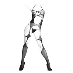 GENERICO - Bodystocking St40 malla Enterizo más tanga hilo Lencería media sexy