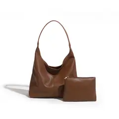 DANWEILE - Bolso tote clásico retro de gran capacidad - marrón