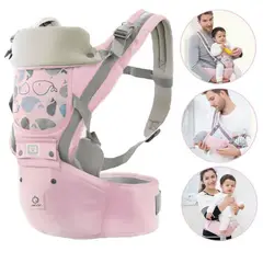 GENERICO - Canguro para Bebé Ergonómico Ballena 3 en 1 Rosado