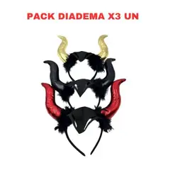 GENERICO - Pack x3 Diademas Accesorios Para Disfraz Halloween Party