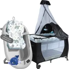 EBABY - Cuna Corral SALLY + Tina Plegable CELESTE