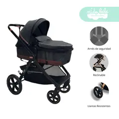 GENERICO - Coche Moises de bebe Josefyn color Negro