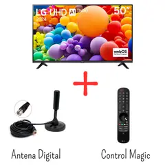 LG - Televisor 50 Pulgadas UHD 4K WebOS 50UT7300PSA + Antena Digital + Control Magic (2024)