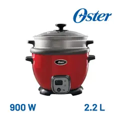 OSTER - Arrocera multiusos con función sofrito y bandeja de vapor CKSTRC7030R roja