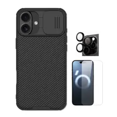 NILLKIN - CASE CAMSHIELD IPHONE 16 PLUS Y VIDRIOS