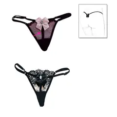 GENERICO - 2 Tangas Bordadas en Organza - Interior