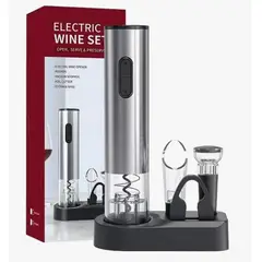 GENERICO - SET SACACORCHO AUTOMATICO DE VINOS