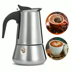 GENERICO - Cafetera Italiana 6 Tazas Acero Inox Espresso Make