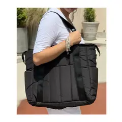 MORITA BAG STORE - BOLSO PUFFER MUJER PORTALAPTOP NEGRO PREMIUM