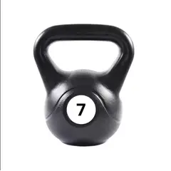 GENERICO - Pesa Rusa Kettebells de PVC 7 Kg - NEGRO