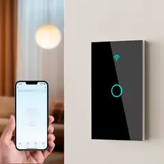 GENERICO - Interruptor Inteligente Wifi Smart Pared Alexa Google Home de 1 Toma
