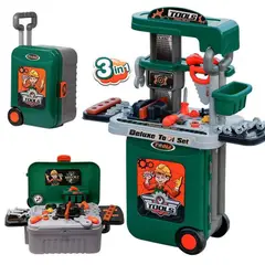 GENERICO - Juegos de herramienta para niño 3 en 1 VERDE