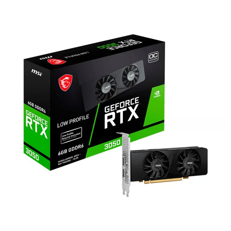 TARJETA DE VIDEO GEFORCE NVIDIA RTX 3050 LOW PROFILE 6GB OC GDDR6