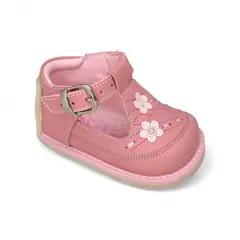 GENERICO - Zapato Pibe Clásico formador Flores Rosado para niña bebé
