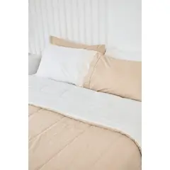 COBITEX HOME - Plumón hipoalergénico reversible Perla y Arenita 1 plz 100% algodón