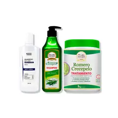 IMPORTADO MC - SHAMPOO ANTICAIDA 250ML + SHAMPOO ROMERO 520ML + TRATAMIENTO CAPILAR