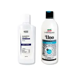 IMPORTADO MC - SHAMPOO ANTICAIDA SIN SAL 250ML + SHAMPOO UNO 500GR