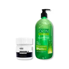 IMPORTADO MC - MINOXIDIL 5MG CAPS 60 + SHAMPOO ORTIN SÁBILA 1LT