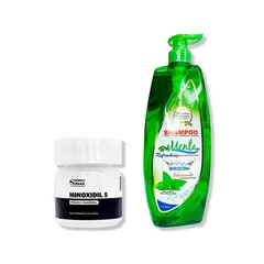 IMPORTADO MC - MINOXIDIL 5MG CAPS 60 + SHAMPOO EXTRACTO DE MENTA 12LT