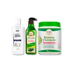 IMPORTADO MC - SHAMPOO ANTICAIDA 250ML + SHAMPOO ROMERO 320ML + TRATAMIENTO CAPILAR