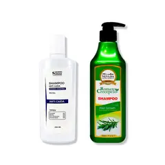 IMPORTADO MC - SHAMPOO ANTICAIDA SIN SAL 250ML + SHAMPOO ROMERO CRECEPELO 520ML