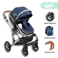 GENERICO - Coche Moises de bebe con Mochila Sweett Blue