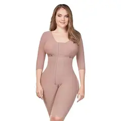 ANN CHERY - Faja Full Body a la Rodilla Postoperatorio Mangas Reloj de Arena Mujer 5178