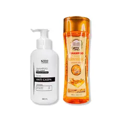 IMPORTADO MC - SHAMPOO ANTICASPA SIN SAL 350ML + SHAMPOO RAIZ DE GINSENG 420ML