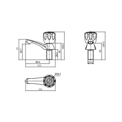 ITALGRIF - Grifería para Baño Modelo Vallarta Cromado