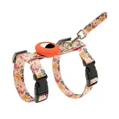 GENERICO - ARNÉS Y CORREA AJUSTABLE PARA GATOS CON SOPORTE PARA AIRTAG