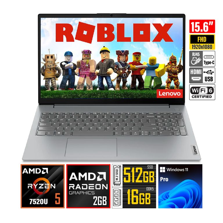 Laptop V15 G4 AMN Ryzen 5-7520U Pantalla 15.6" FHD 16GB 512GB Windows 11