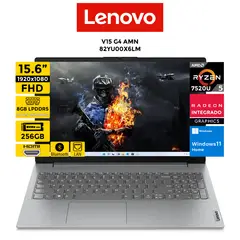 LENOVO - Laptop V15 G4 AMN Ryzen 5-7520U Pantalla 156 FHD 8GB 256GB Windows11