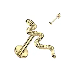 ADR JOYERIA CORPORAL - Piercing Serpiente Titanio Labret ADR Joyería Corporal