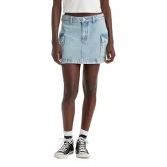 LEVIS - Falda Mujer Mini Cargo Azul
