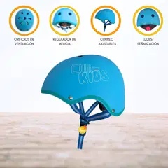 OLLIE - Casco Protector Para Niño »S KIDS» LIGHT BLUE