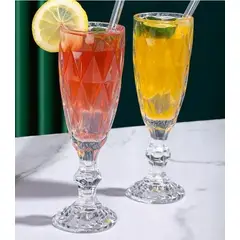 GENERICO - Set x 6 Copas coctel o vino Nórdicas Labradas 170 ml