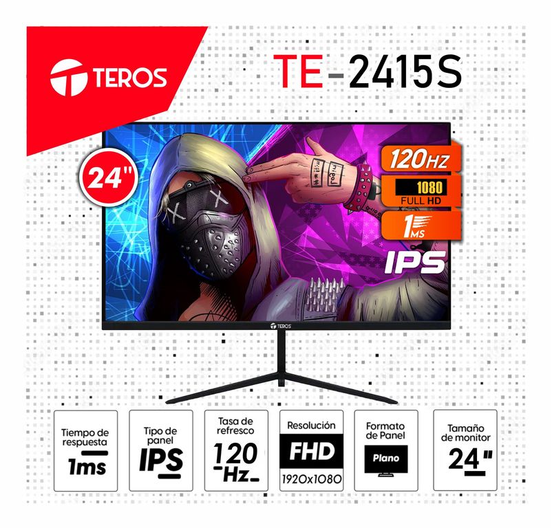 Monitor 24" TE-2415S 23.8 IPS 120HZ 1MS HDMI PARLANTE FHD