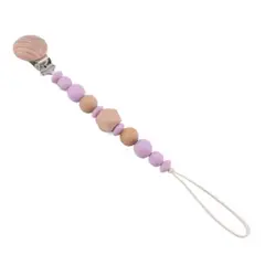 LUCALAND - Porta chupón de silicona cubo light purple