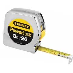 STANLEY - Wincha 8mx26mm flexometro Cinta Métrica PowerLock PROFESIONAL