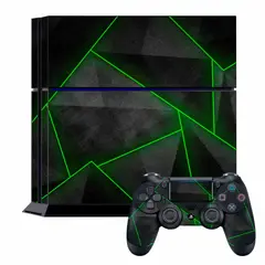 GENERICO - Skin Adhesivo Ps4 Fat Abstracto lineas verdes