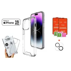 SPACE - Case Protector para iPhone 15 Pro + Kit de Protección