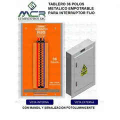 GENERICO - TABLERO 36 POLOS METALICO EMPOTRABLE PARA INTERRUPTOR FIJO